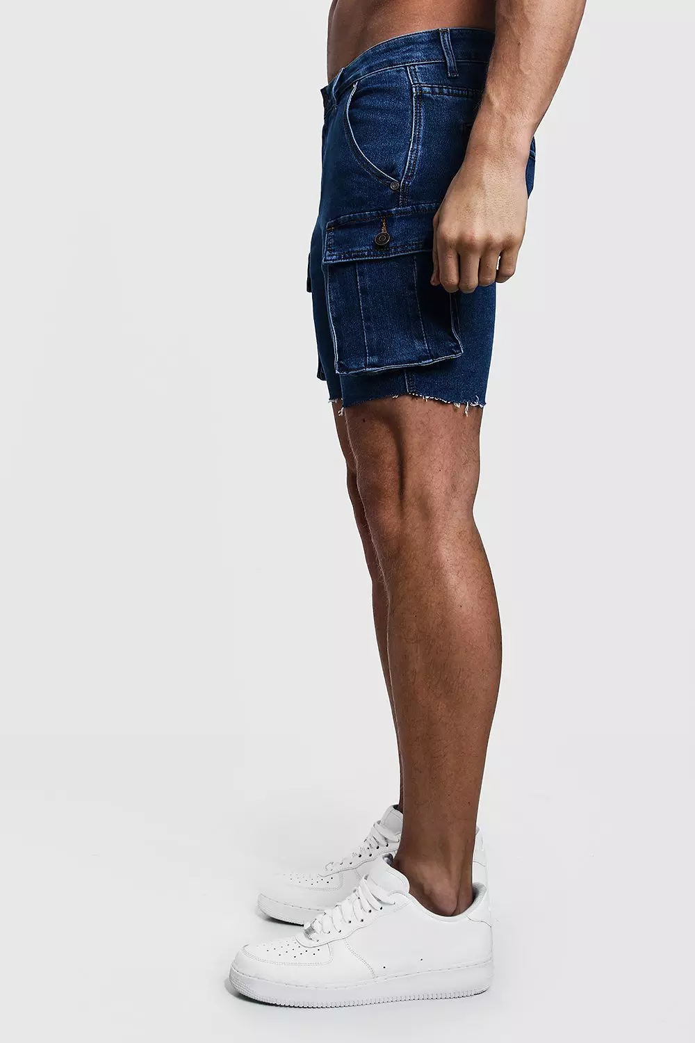 Skinny fit cheap cargo shorts